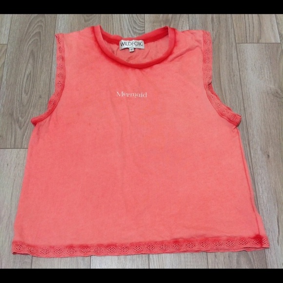 Wildfox Mermaid lace trim tank top - Picture 2 of 6